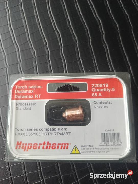 Dysza do plazmy 65A Hypertherm 6585 220819 Skwierzyna sprzedam