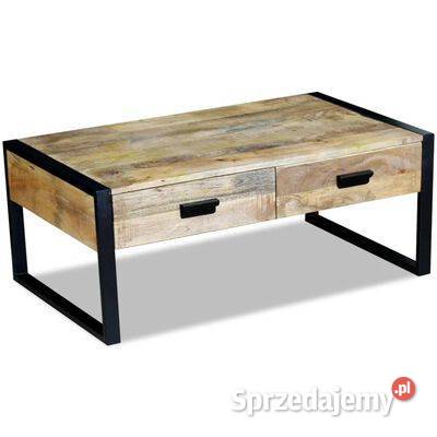 Stolik kawowy z 2 szufladami lite drewno mango Warszawa sprzedam