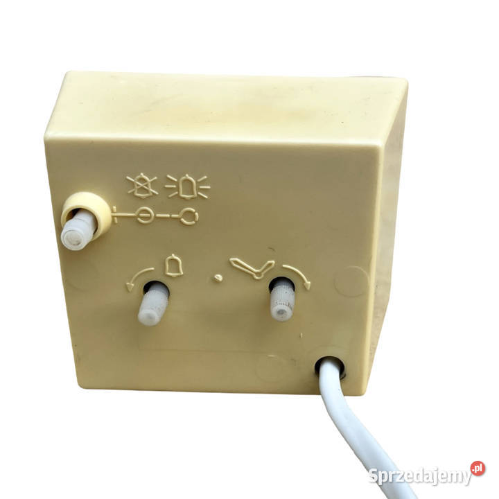 Modernistyczny budzik elektryczny ESGE Niemcy tworzywo sztuczne mazowieckie Warszawa