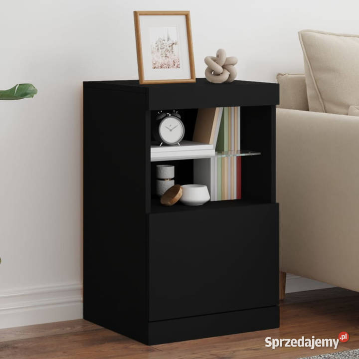 Szafka z oświetleniem LED czarna 41x37x67 Warszawa