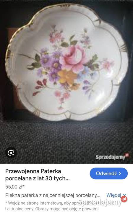 ROYAL CROWN DERBYPOSIES ręcznie malowana złocona łódzkie Pabianice