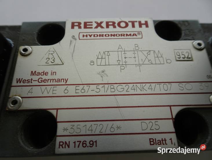 REXROTH 4 WE 6 E6751BG24NK4T07 SO 39 zawór Nowosiedlice