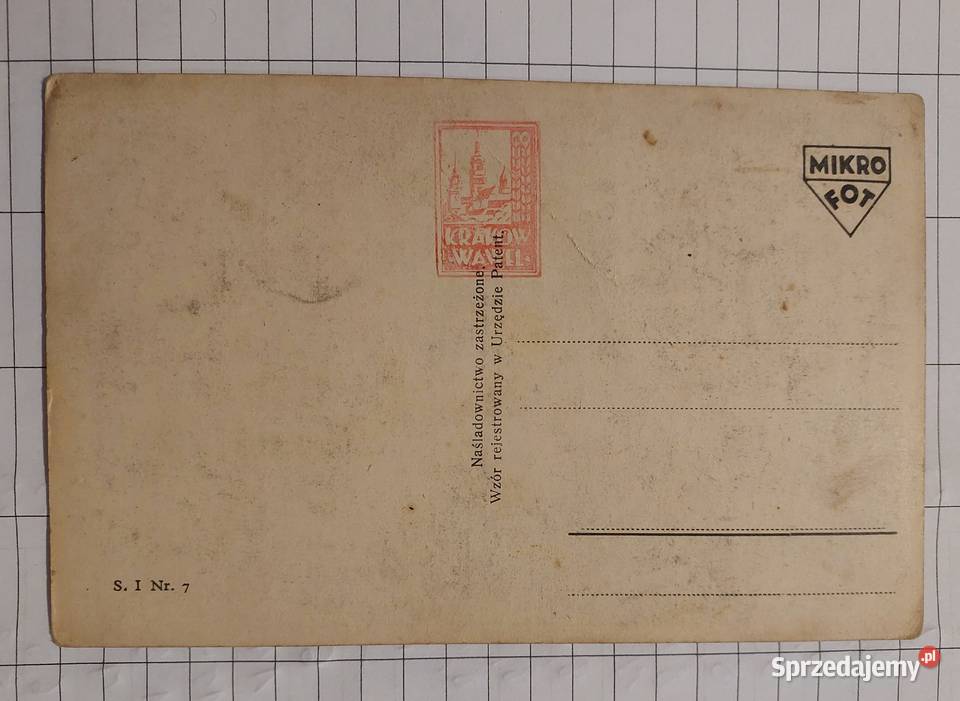 Stara pocztówka kartka pocztowa widokówka Kraków