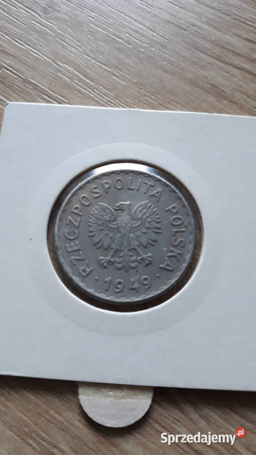 1 złoty 1949 r Aluminium 10 Super stan Numizmatyka Konin