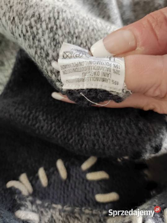 wełniany sweter dziergany bluza golf vintage świętokrzyskie Kielce