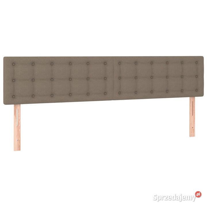 Zagłówki do łóżka 2 taupe 100x5x7888 tkanina
