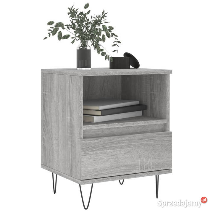 Szafka nocna szary dąb sonoma 40x35x50 WM830632 Nocne