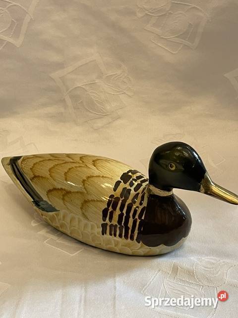 Mosiężna kaczka elegancka figurka dekoracyjna Kraków