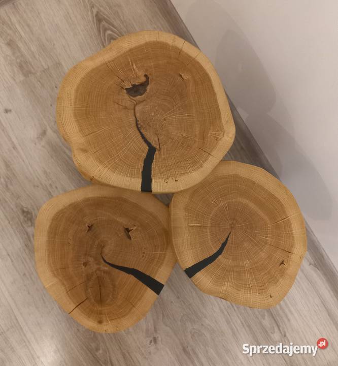 3 stolikipodstawki na kwiaty z naturalnego Stoliki kawowe i ławy śląskie Starcza