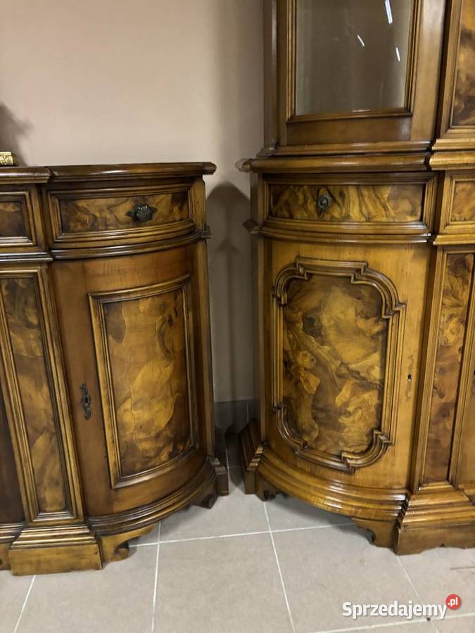 Włoski Zestaw Mebli Stół 6 Krzeseł Komoda 2