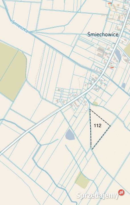 Działka rolna w Śmiechowicach w sąsiedztwie utwardzona Śmiechowice