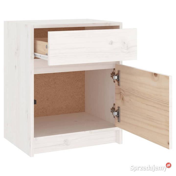 Szafki nocne 2 białe 40x31x50 lite drewno mazowieckie Warszawa