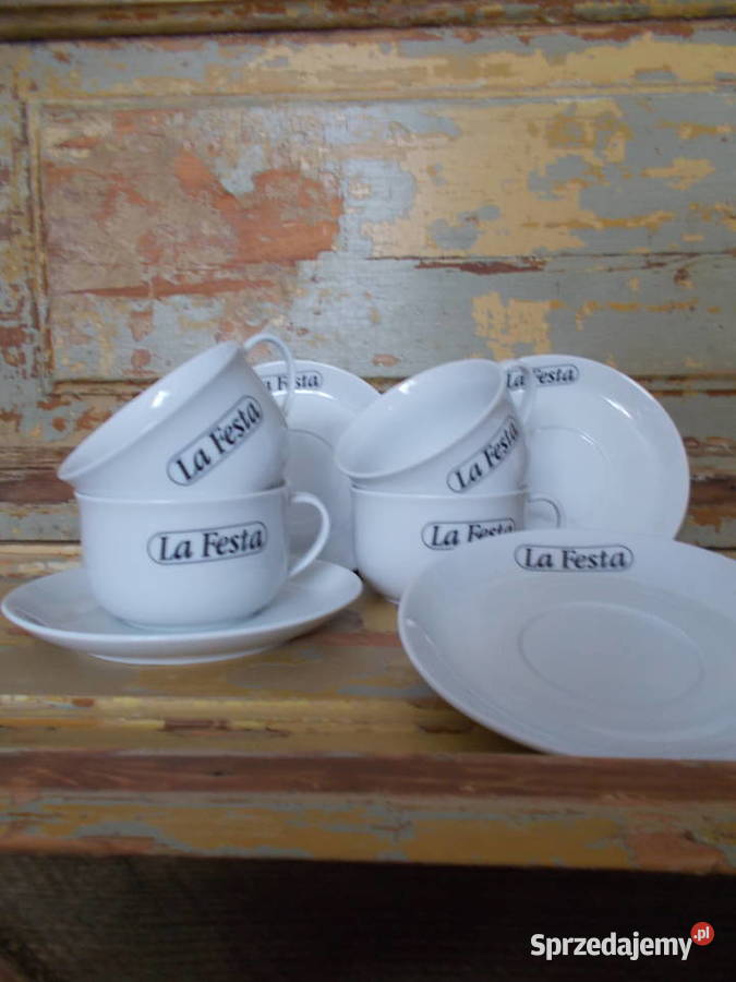 Zestaw Porcelanowych FiliżanekLa FestaLata Szczecin