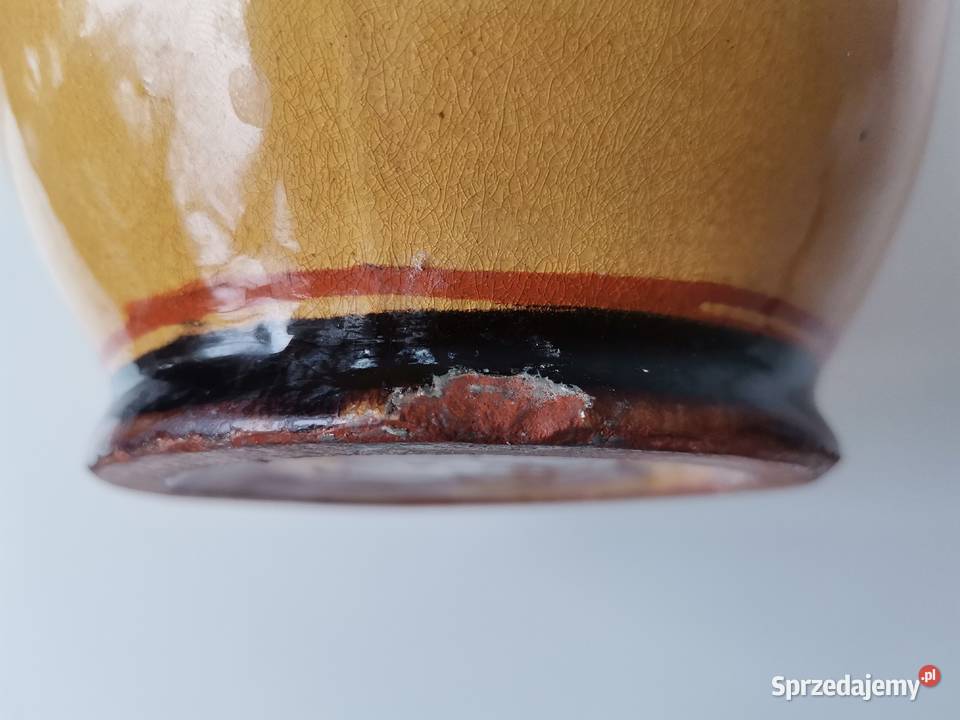 Stary gliniany wazon ceramika Spódzielnia Katowice sprzedam