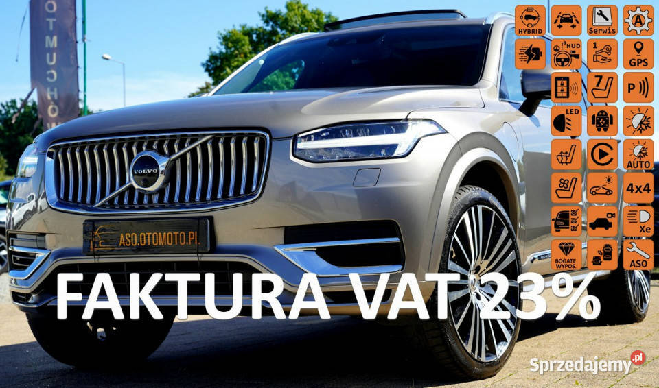 Volvo XC 90 RECHARGE panorama FUL LED wentylacja pełny VAT XC 90 Otmuchów