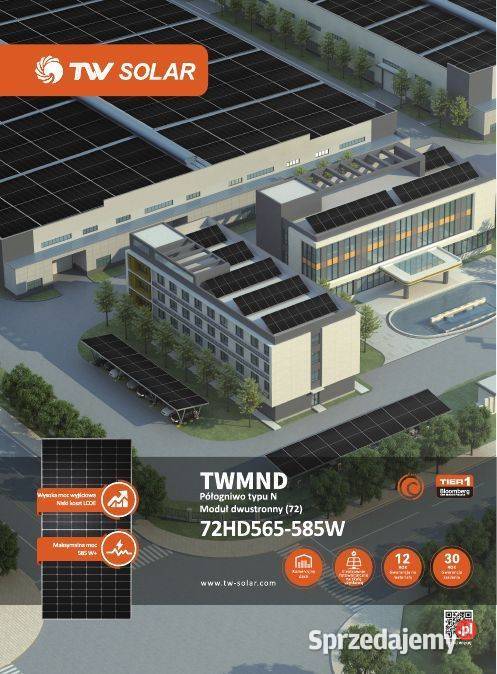 TW Solar 575W bifacial N type HalfCut silver