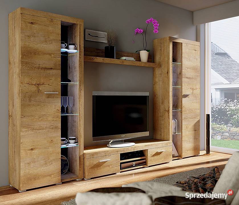 MeblościankaXL i szafa trzydrzwiowa z lustrem Katowice