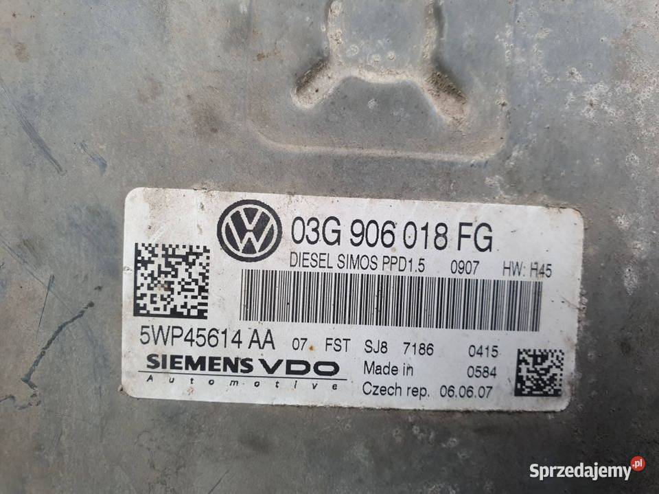 MODUŁ VOLKSWAGEN PASSAT B6 03G906018FG osobowe Pozostałe