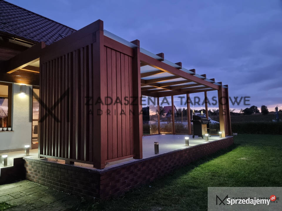 Zadaszenie tarasu nowoczesne Architektura ogrodowa Zielona Góra