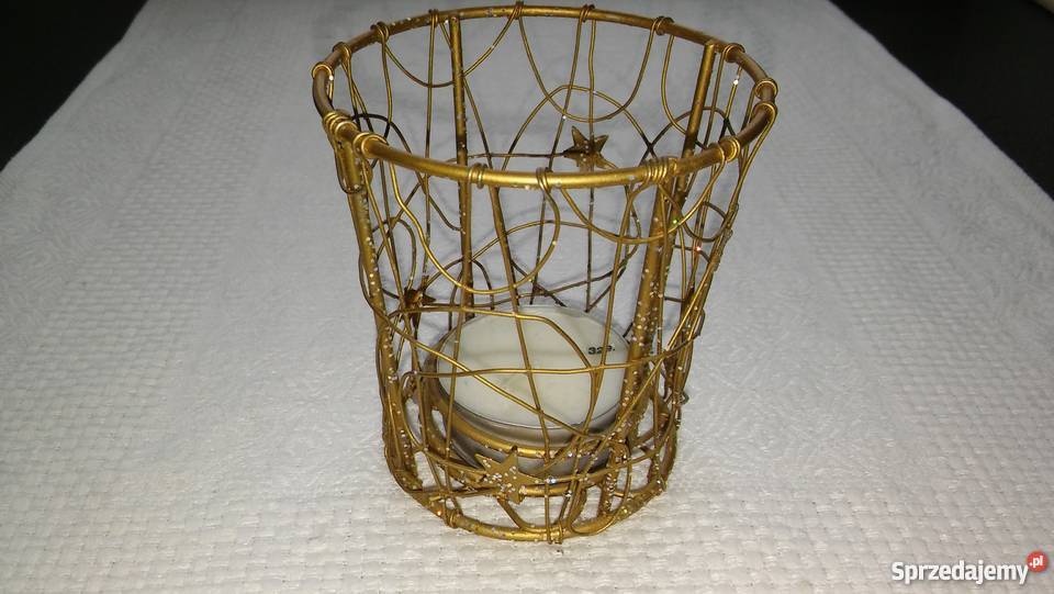 piękny świecznik w kolorze złota cudo Gdańsk