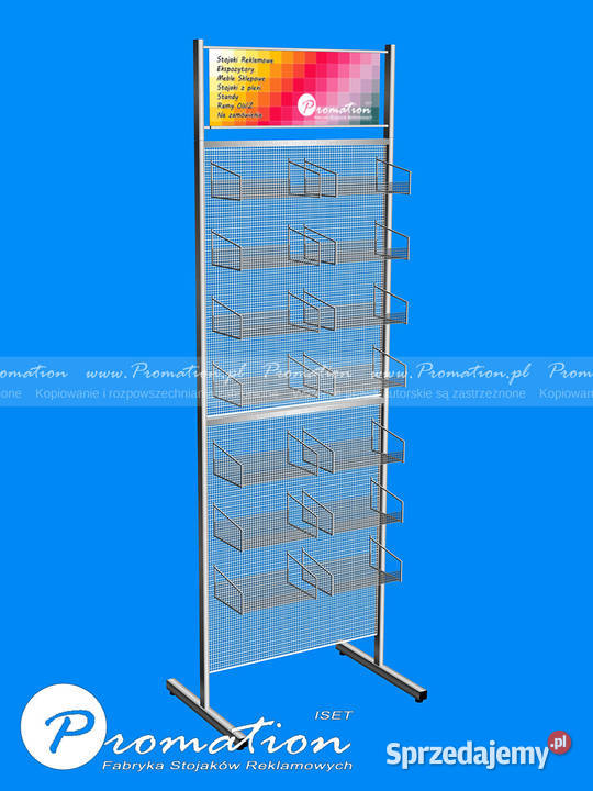 Stojak ekspozycyjny z półeczkami ekspozytor Poznań sprzedam