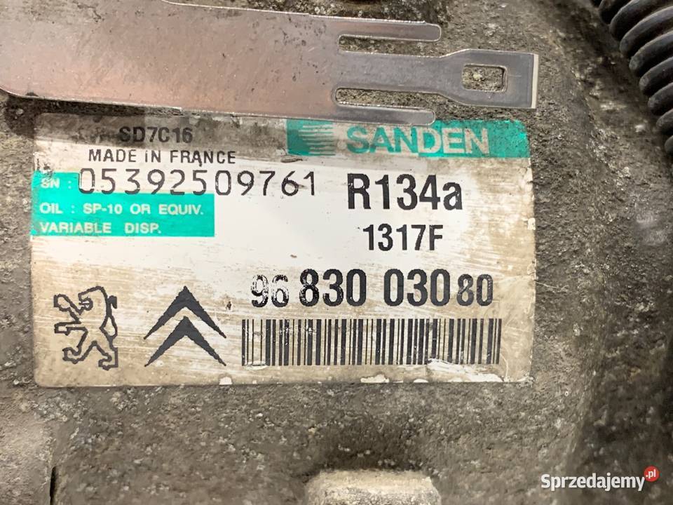 SPRĘŻARKA KLIMATYZACJI CITROEN C5 II 9683003080 osobowe