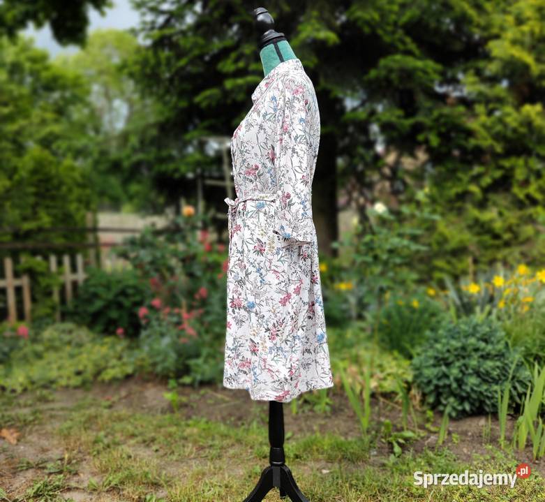 Sukienka HM 46 3XL wiskoza kwiaty floral łączka zachodniopomorskie Szczecin sprzedam