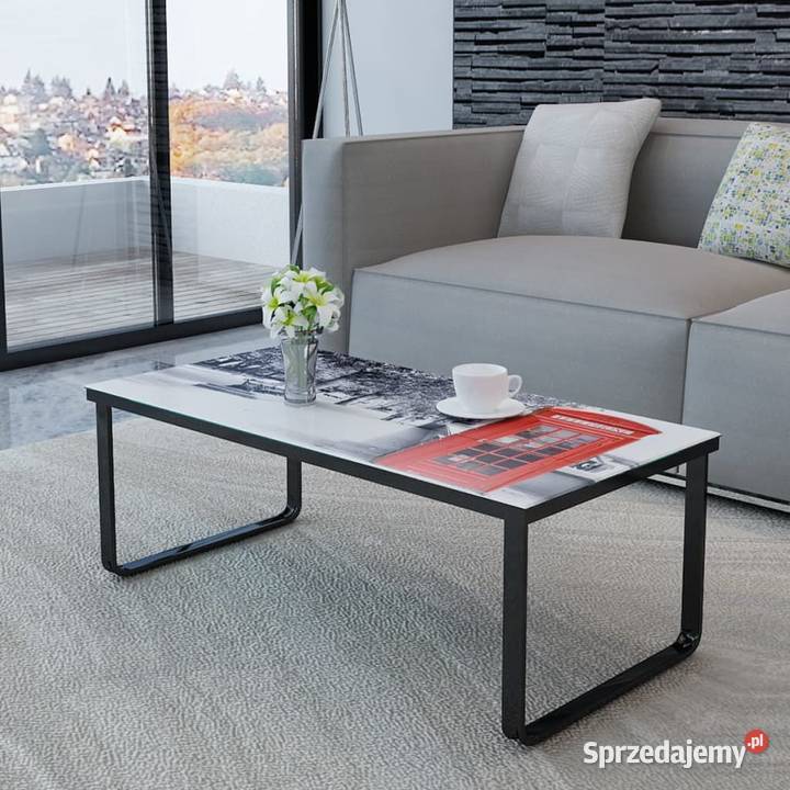 vidaXL Stolik kawowy z nadrukiem budki Stoliki kawowe i ławy Warszawa