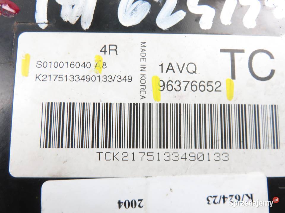 STEROWNIK DAEWOO KALOS 12 96376652 S0100160040