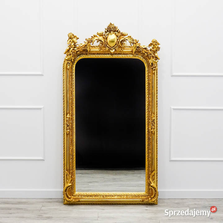 REPLIKA LUSTRO w ZŁOTEJ RAMIE STYL ROKOKO BAROK Kalisz