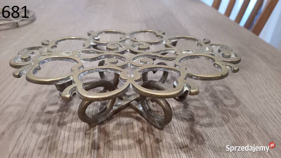 Podstawka mosiężna pod garnek żelazko Jabłka 681