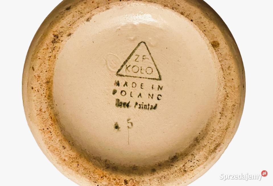 Fajansowy wazonik Koło lata 70te Warszawa