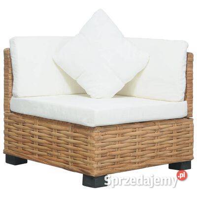 vidaXL Narożna sofa z poduszkami naturalny Warszawa