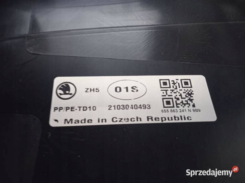 TUNEL ŚRODKOWY PODŁOKIETNIK Skoda Scala I 2019 Podłokietniki