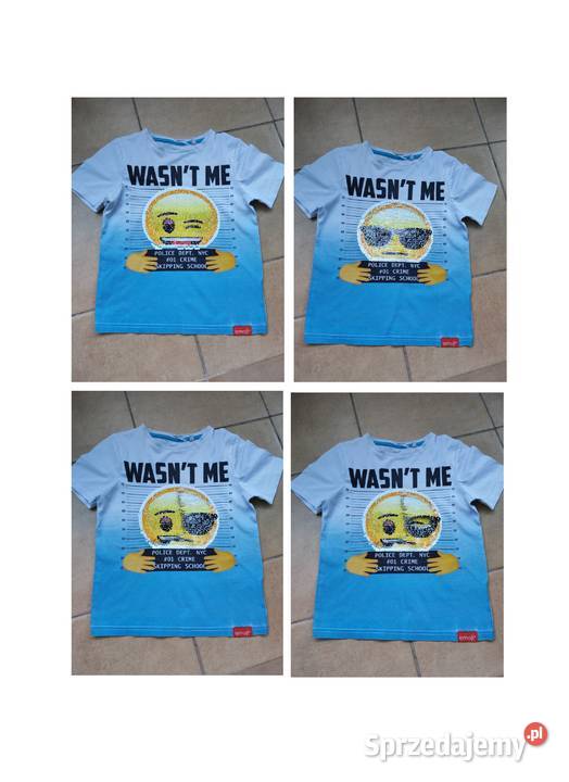 Tshirt koszulka emotikon emoji cekiny bluzka top Kielce