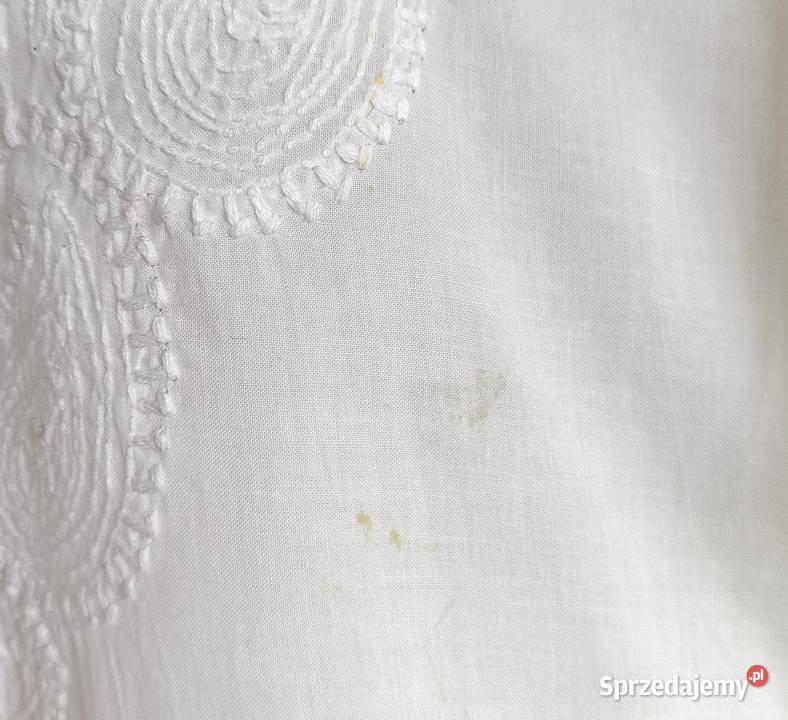 2 Biała tunika bawełniana M 38 haftowana haft Szczecin