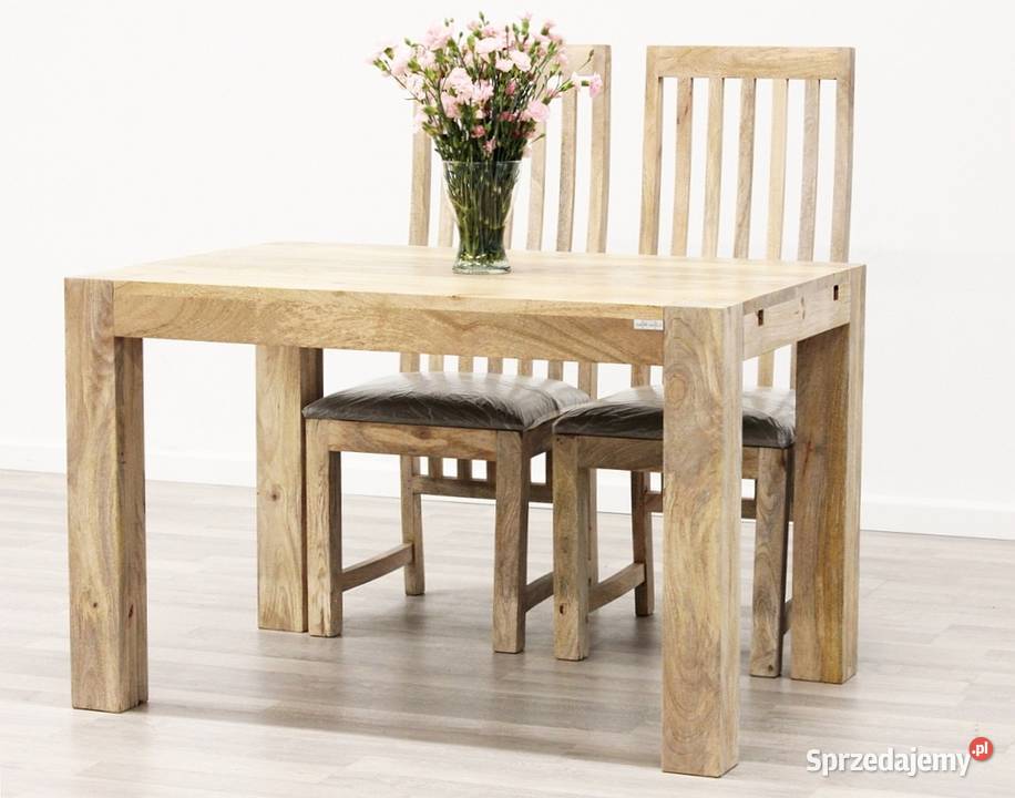 Jasny drewniany rozkładany stół 120x80 Lublin sprzedam