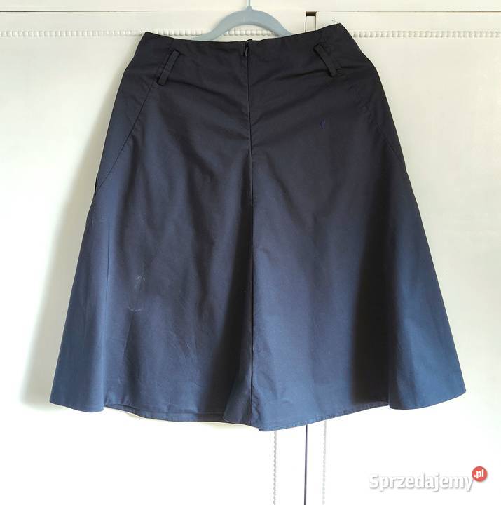 Granatowa spódnica Mar OPolo midi 34 XS 36 S Rozkloszowana  Moda i Styl