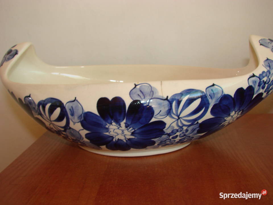 Włocławek fajansowa łódka do ikebany Pruszcz Gdański