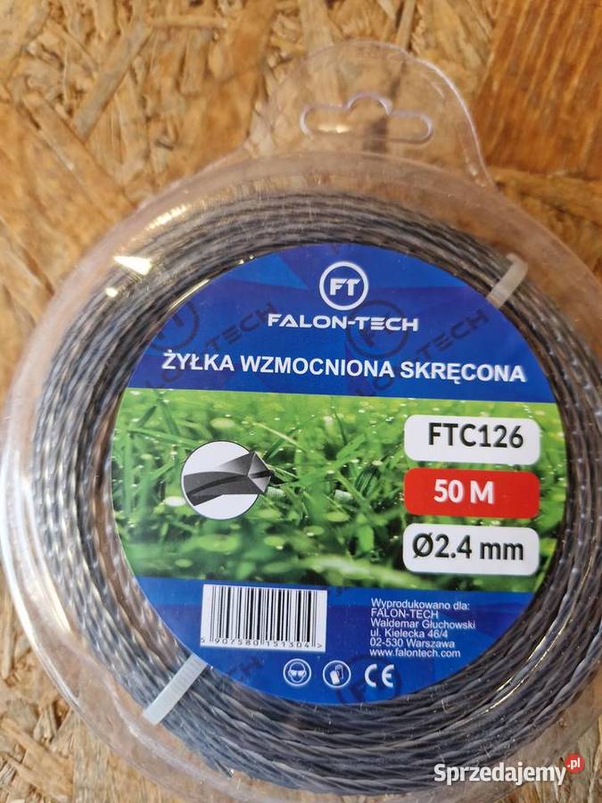 ŻYŁKA TNĄCA DO KOSY KWADRAT 24mm 50m ZBROJONA Głogowa