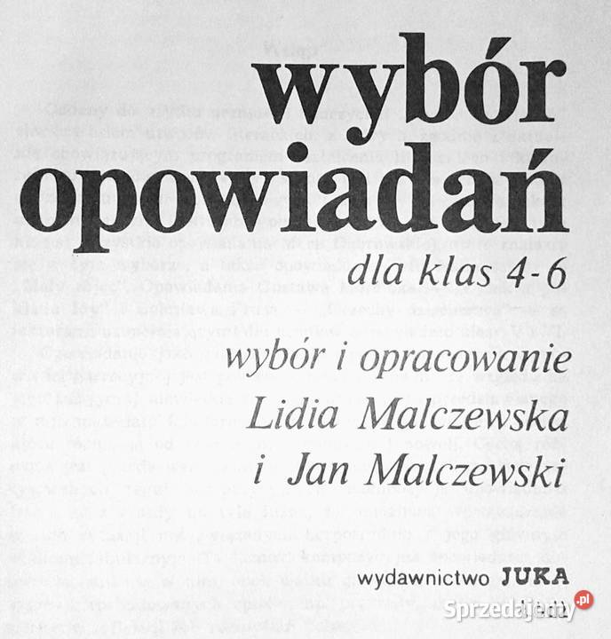 Lektura szkolna Wybór opowiadań kl 46 Lidia Chełm sprzedam