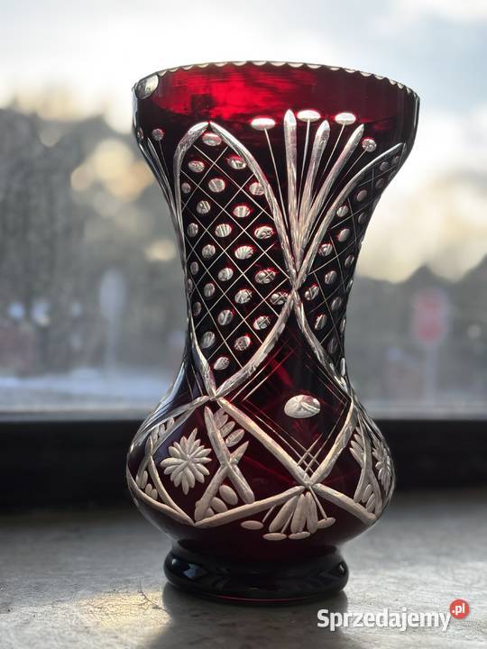 Stary kryształowy wazon Proszowice