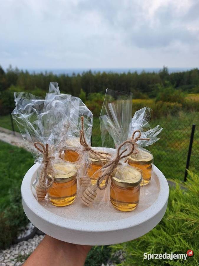 Podziękowania gości miodki miody na chrzest Dębica