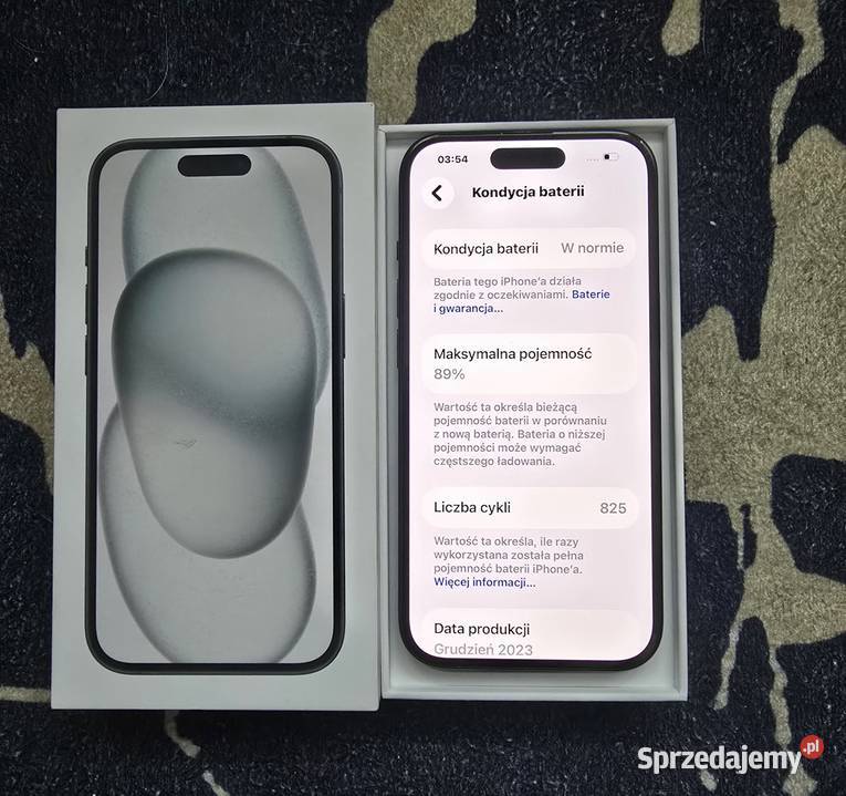 IPhone 15 128Gb Black kondycja 89 stan