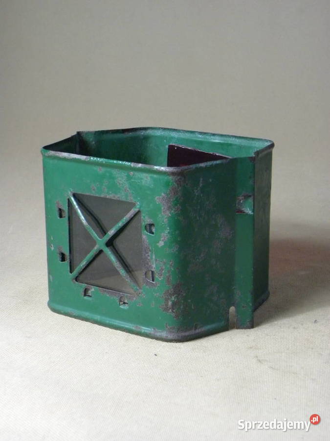 Metalowa osłona drogowa polskiej lampy naftowej Antyki Legnica