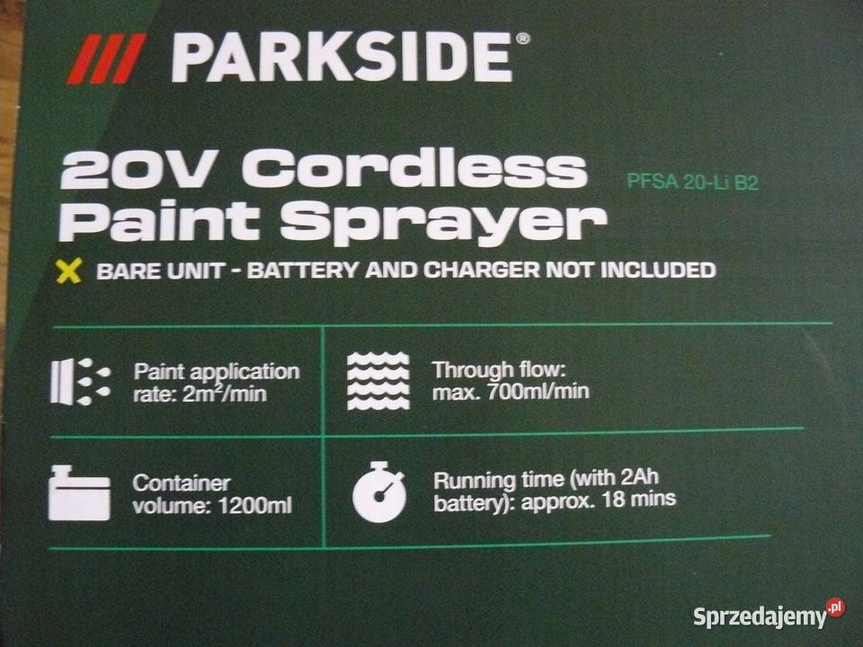 Pistolet malarski akumulatorowy Nowy Nowa Sól