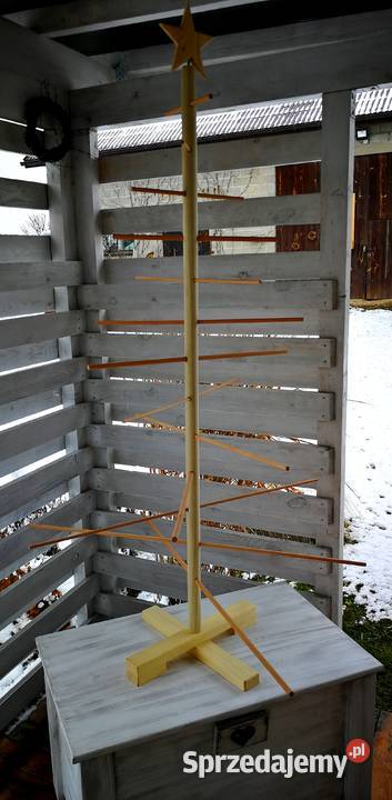 Świąteczna choinka drewniana ozdoba świąteczna inny kolor świętokrzyskie Radków sprzedam