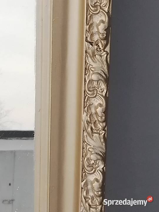 Piękne duże lustro w złotej ramie z okresu PRL Sosnowiec