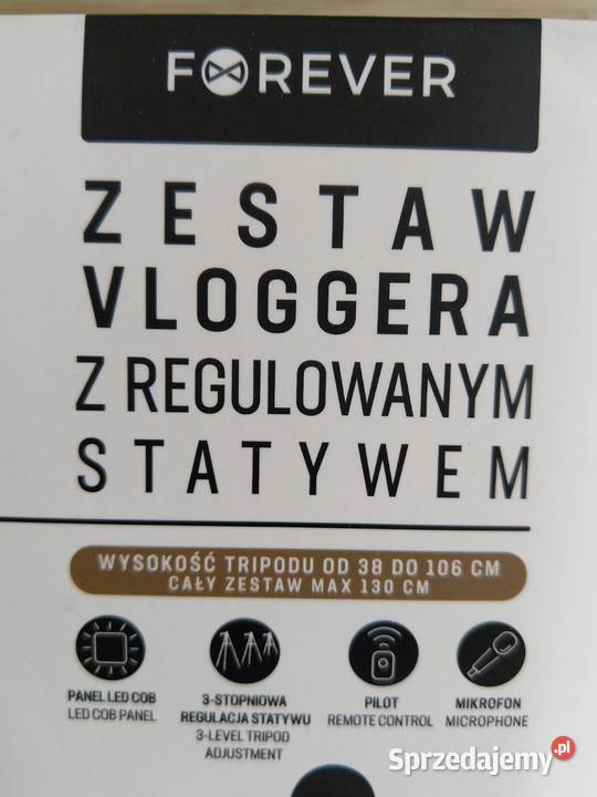 NAJTANIEJ Zestaw Vloggera z Regulowanym Statywem Pozostałe Zabrze sprzedam