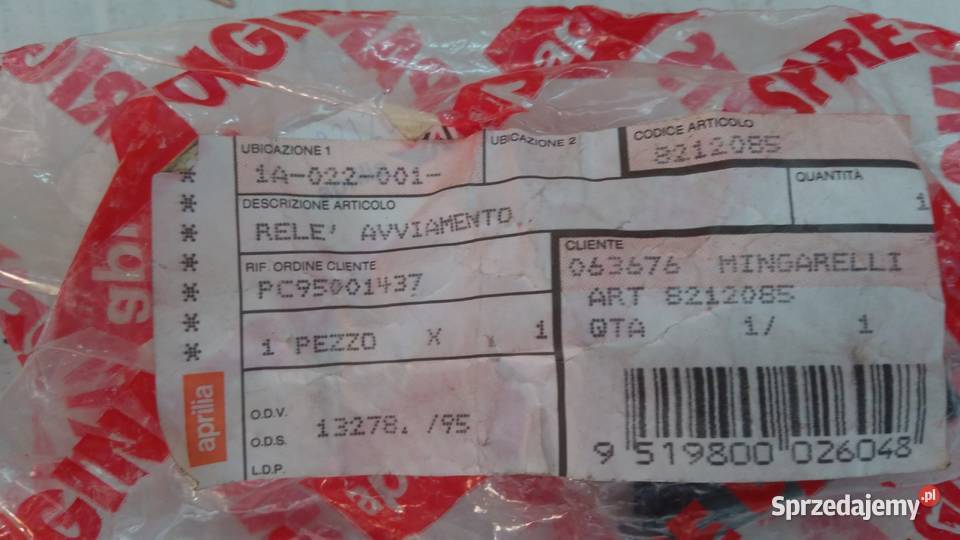 Przekaźnik rozrusznika Amica Scarabeo SR